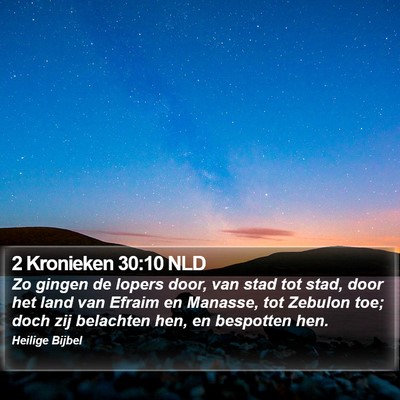 2 Kronieken 30:10 NLD Bible Verse Image
