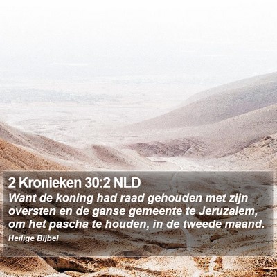 2 Kronieken 30:2 NLD Bible Verse Image