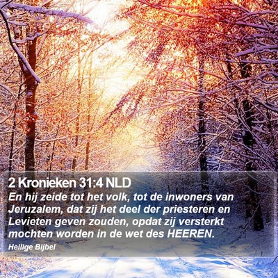 2 Kronieken 31:4 NLD Bible Verse Image