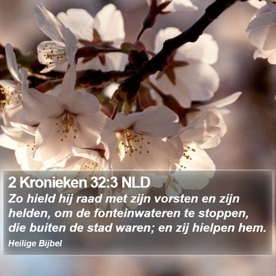 2 Kronieken 32:3 NLD Bible Verse Image