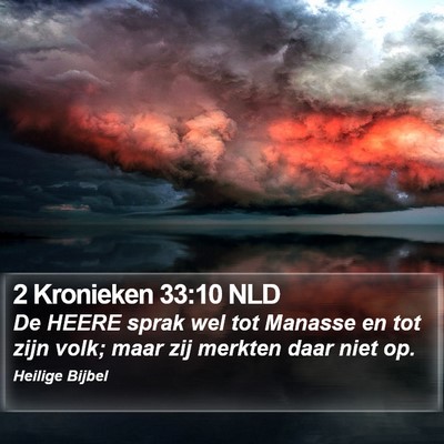 2 Kronieken 33:10 NLD Bible Verse Image