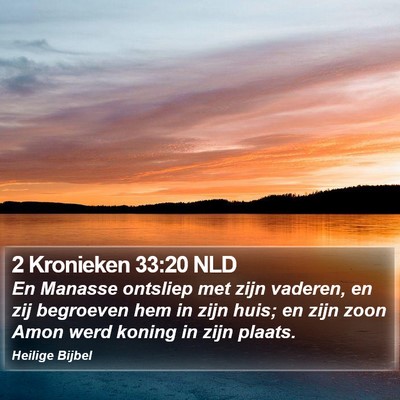 2 Kronieken 33:20 NLD Bible Verse Image