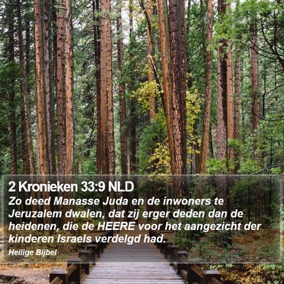 2 Kronieken 33:9 NLD Bible Verse Image
