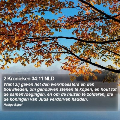 2 Kronieken 34:11 NLD Bible Verse Image