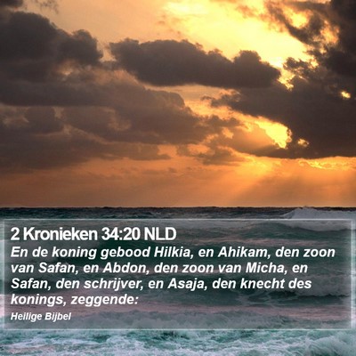2 Kronieken 34:20 NLD Bible Verse Image