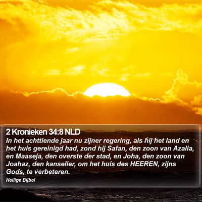 2 Kronieken 34:8 NLD Bible Verse Image