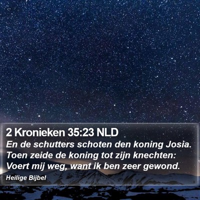 2 Kronieken 35:23 NLD Bible Verse Image
