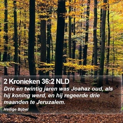2 Kronieken 36:2 NLD Bible Verse Image