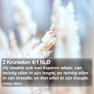2 Kronieken 4:1 NLD Bible Verse Image