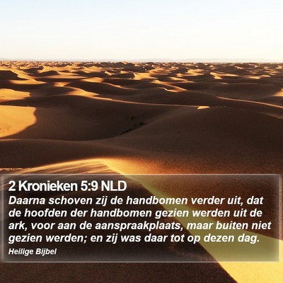 2 Kronieken 5:9 NLD Bible Verse Image