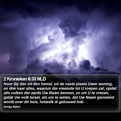 2 Kronieken 6:33 NLD Bible Verse Image