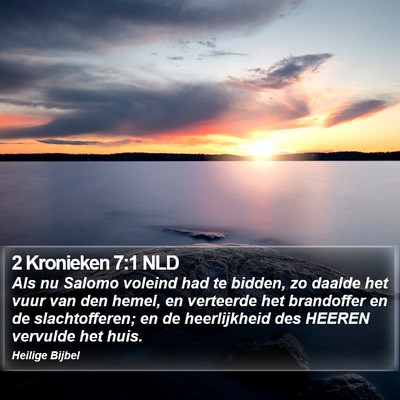 2 Kronieken 7:1 NLD Bible Verse Image