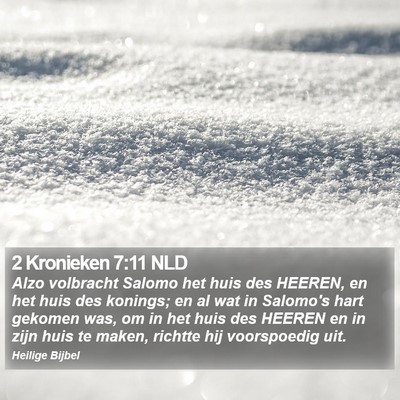 2 Kronieken 7:11 NLD Bible Verse Image