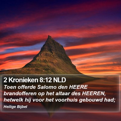 2 Kronieken 8:12 NLD Bible Verse Image