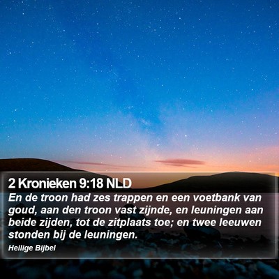 2 Kronieken 9:18 NLD Bible Verse Image