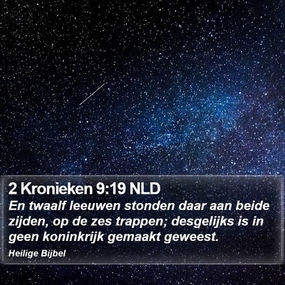 2 Kronieken 9:19 NLD Bible Verse Image
