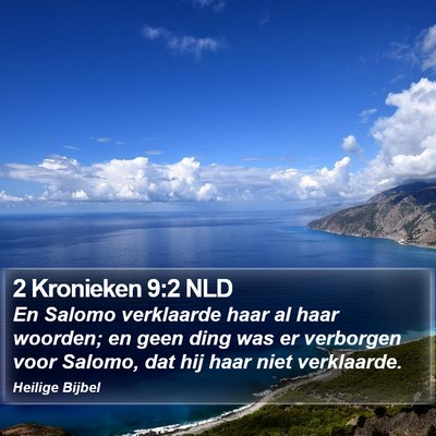 2 Kronieken 9:2 NLD Bible Verse Image