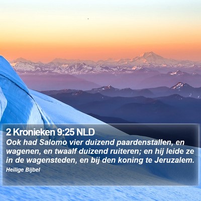 2 Kronieken 9:25 NLD Bible Verse Image