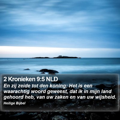2 Kronieken 9:5 NLD Bible Verse Image