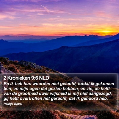 2 Kronieken 9:6 NLD Bible Verse Image
