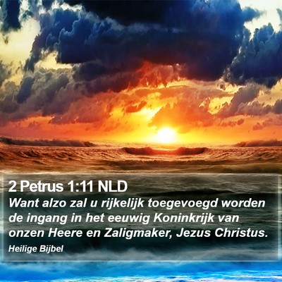 2 Petrus 1:11 NLD Bible Verse Image