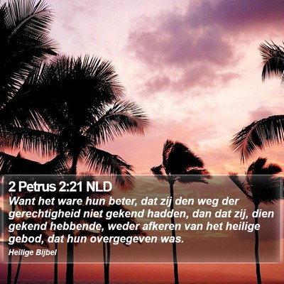 2 Petrus 2:21 NLD Bible Verse Image