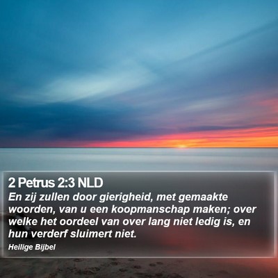 2 Petrus 2:3 NLD Bible Verse Image