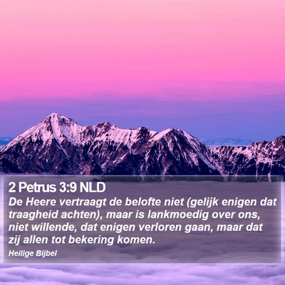 2 Petrus 3:9 NLD Bible Verse Image