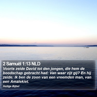 2 Samuël 1:13 NLD Bible Verse Image