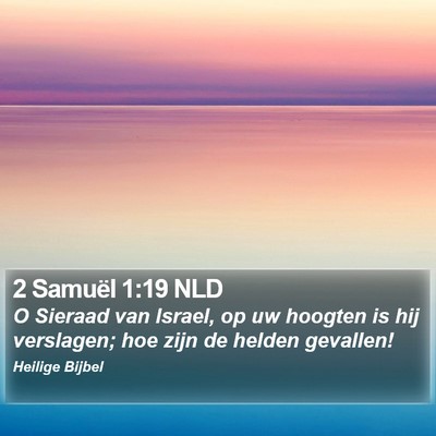 2 Samuël 1:19 NLD Bible Verse Image