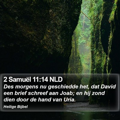 2 Samuël 11:14 NLD Bible Verse Image