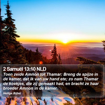 2 Samuël 13:10 NLD Bible Verse Image