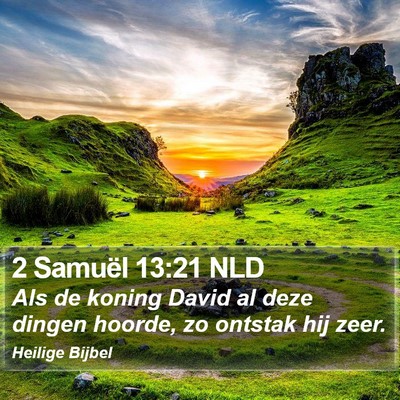 2 Samuël 13:21 NLD Bible Verse Image