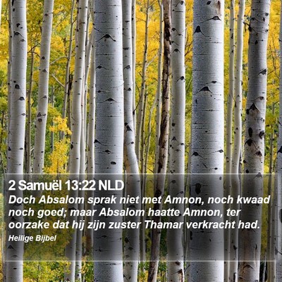 2 Samuël 13:22 NLD Bible Verse Image