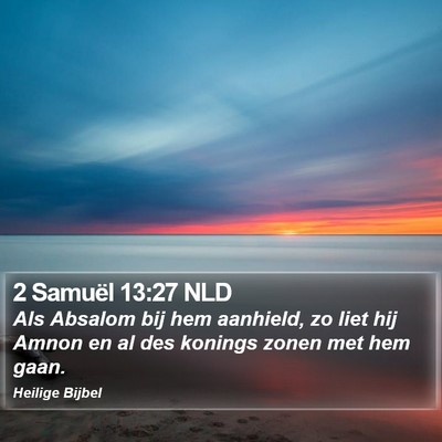 2 Samuël 13:27 NLD Bible Verse Image