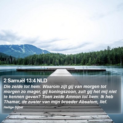 2 Samuël 13:4 NLD Bible Verse Image