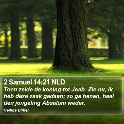 2 Samuël 14:21 NLD Bible Verse Image