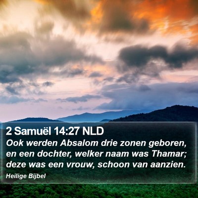 2 Samuël 14:27 NLD Bible Verse Image