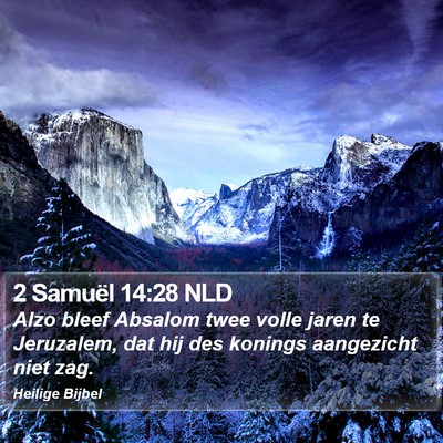 2 Samuël 14:28 NLD Bible Verse Image