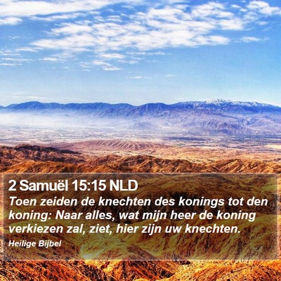 2 Samuël 15:15 NLD Bible Verse Image