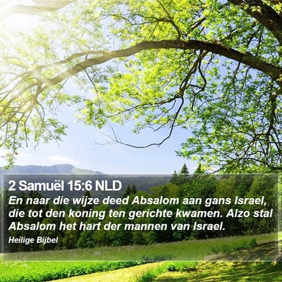 2 Samuël 15:6 NLD Bible Verse Image