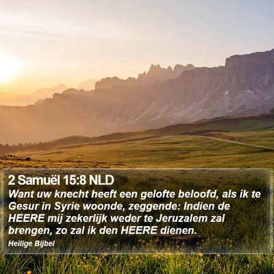2 Samuël 15:8 NLD Bible Verse Image