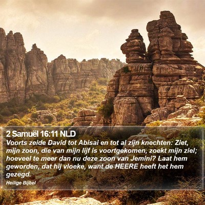 2 Samuël 16:11 NLD Bible Verse Image