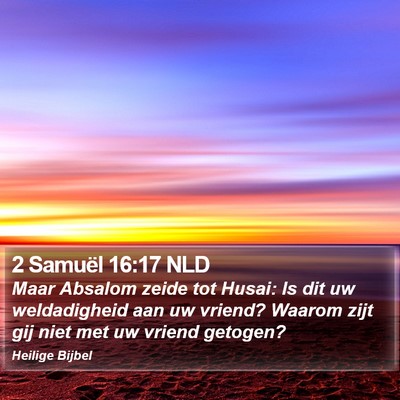 2 Samuël 16:17 NLD Bible Verse Image