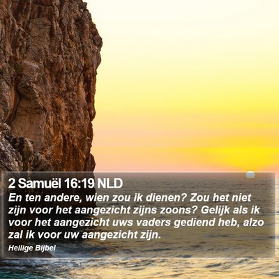 2 Samuël 16:19 NLD Bible Verse Image