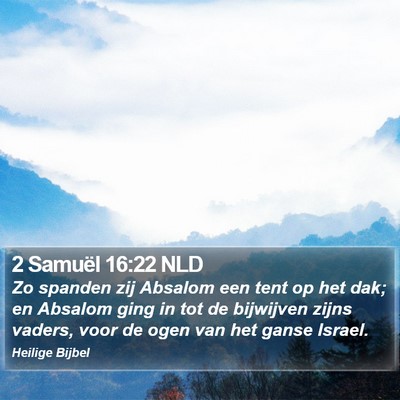 2 Samuël 16:22 NLD Bible Verse Image
