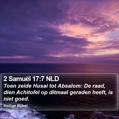 2 Samuël 17:7 NLD Bible Verse Image