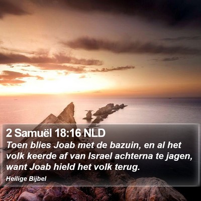 2 Samuël 18:16 NLD Bible Verse Image