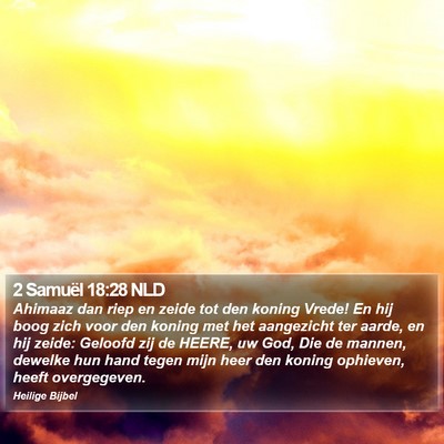 2 Samuël 18:28 NLD Bible Verse Image