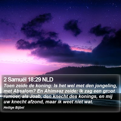2 Samuël 18:29 NLD Bible Verse Image